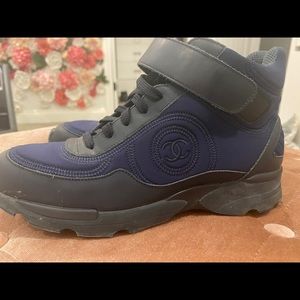 Auth Chanel high top sneakers
